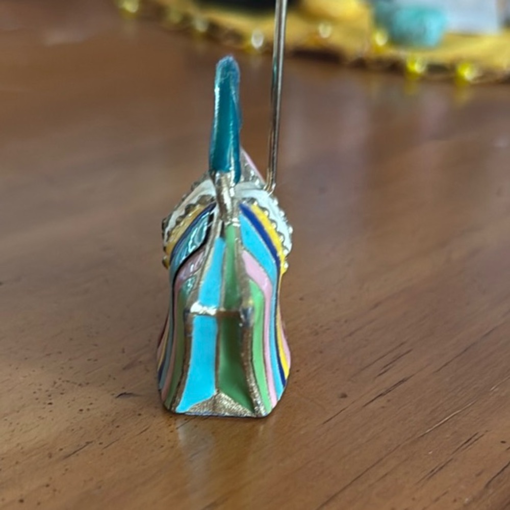 Colorful Striped Miniature Handbag - Picture 3 of 5